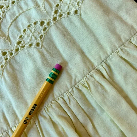 Eyelet yellow cotton dress - Picture 5 of 5